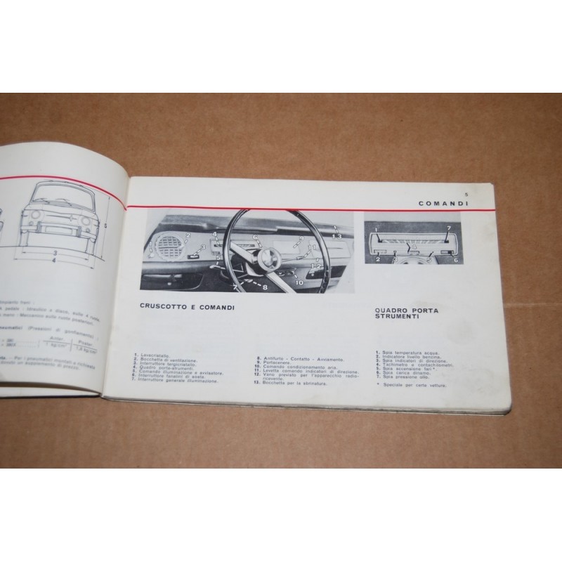 LIBRETTO USO MANUTENZIONE RENAULT R 1130 DISCRETO MACCHIE E PIEGHE