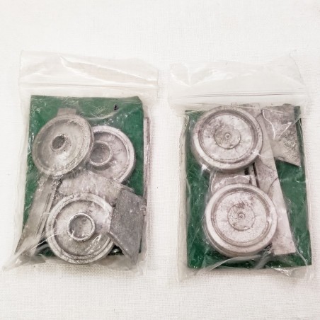 Due serie di ruote treno di rotolamento panzer III tedesco in metallo 1/16