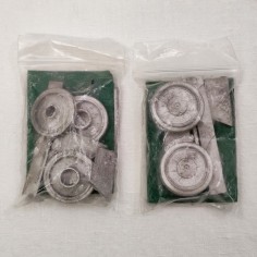 Due serie di ruote treno di rotolamento panzer III tedesco in metallo 1/16 2