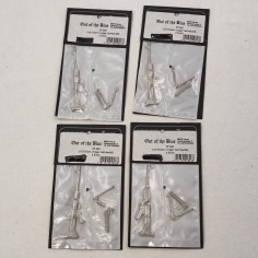 Lotto di 4 mitragliatrici leggere da paracadutista tedesco in metallo sc. 1/10