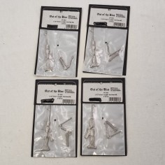 Lotto di 4 mitragliatrici leggere da paracadutista tedesco in metallo sc. 1/10 2