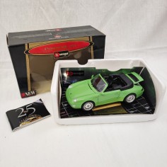 Porsche 911 cabriolet sc. 1/18 Burago con ruote tuning colore verde 2