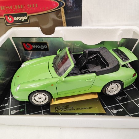 Porsche 911 cabriolet sc. 1/18 Burago con ruote tuning colore verde