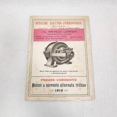 Officine Elettro Ferroviarie Milano Motori a corrente alternata Trifase 1912