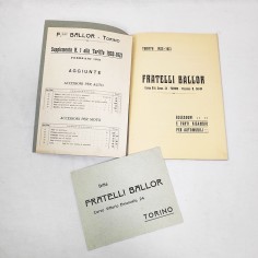 Fratelli Ballori Accessori e ricambi auto listino prezzi 1920-1921 2