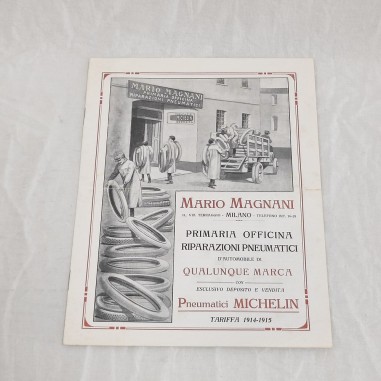 Catalogo coperture pneumatici Mario Magnani tariffe 1914-1915
