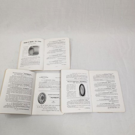 U. De Bonmartini lotto 3 listini pneumatici per auto 1911 1912 e 1914