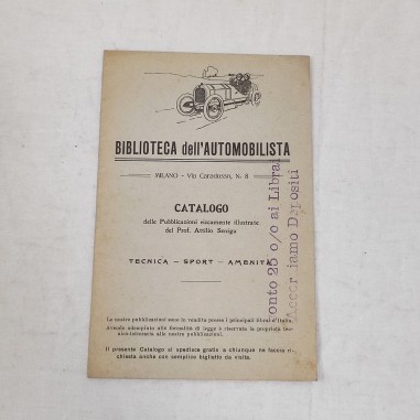 Biblioteca dell'Automobilista Catalogo delle pubblicazioni Prof. Attilio Seniga