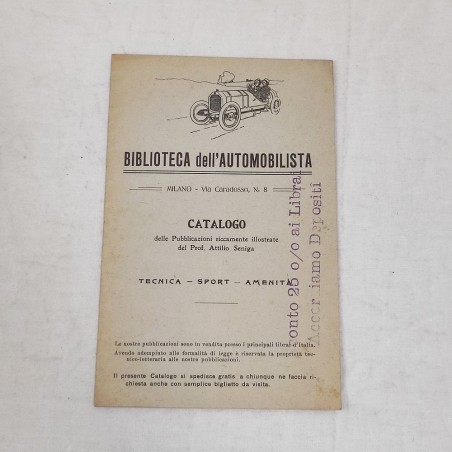 Biblioteca dell'Automobilista Catalogo delle pubblicazioni Prof. Attilio Seniga