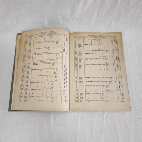 Fratelli Ballori listino prezzi 1920 1921 Accessori parti di ricambio automobili