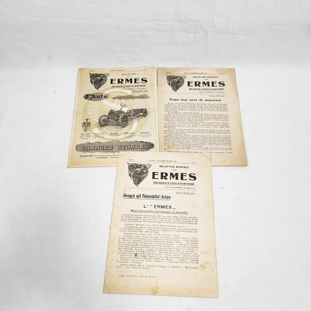 lotto di 3 Bollettini ERMES Genova Settembre Dicembre 1912 Marzo 1913