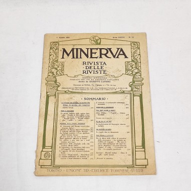 Rivista delle Riviste Minerva 1° Agosto 1923 n° 15 A. XXXIII