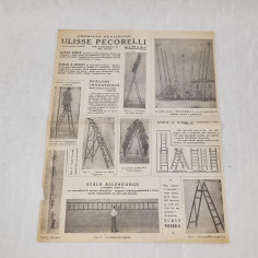 Scalificio Ulisse Pecorelli Rimini listino scale aeree foglio uniface 25x34 cm