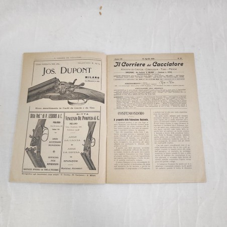Rivista Il Corriere del Cacciatore 15 aprile 1921 - Polveri da caccia sport…