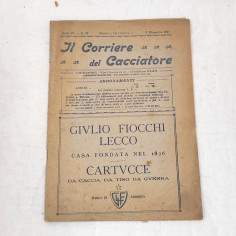 Rivista Il Corriere del Cacciatore 1 dicembre 1921 Anno III n° 23