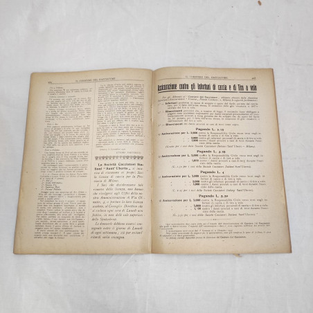 Rivista Il Corriere del Cacciatore 1 dicembre 1921 Anno III n° 23