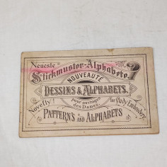 Album pattern di ricamo lettere alfabeto su carta millimetrata anni 20