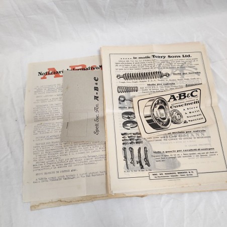 Listino prezzi Allinovi Besana & C. giugno 1922 ricambi per moto