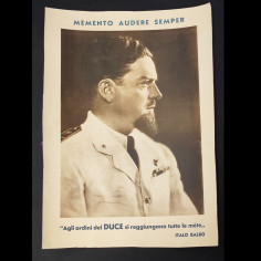 Poster originale Italo Balbo "Agli ordini del Duce si raggiungono le mete" 2