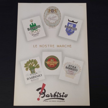 Poster originale cappelli Barbisio "Le nostre marche" anno 1946