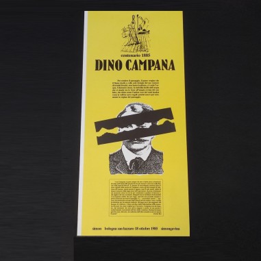 Locandina centenario Dino Campana 1885 1985 Simongavina