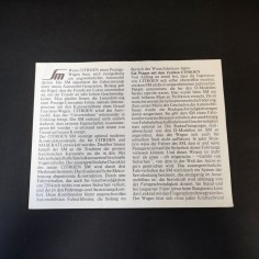 Brochure Citroen solo testo in tedesco