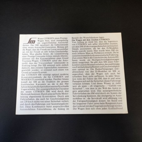 Brochure Citroen solo testo in tedesco