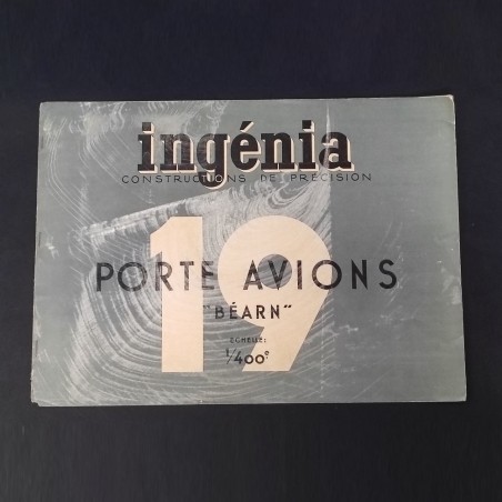 Pelican Blanche album con Porte Avions Bearn sc. 1/400 da ritagliare e costruire
