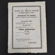 Magliano in Sabina Annuncio 1838 a Maria SS. Grazie festa ricorrenza