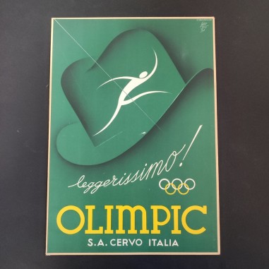 Garretto Cartoncino pubblicitario cappello Leggerissimo Olimpic S.A. Cervo
