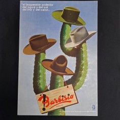 Cappelli Barbisio poster cartello el insuperable protector del agua… 1950 2