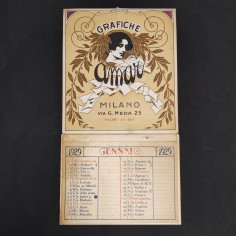 Grafiche Amar Milano calendario 1929 nuovo
