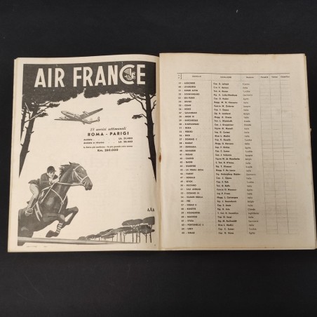 Programma XXIII concorso Ippico internazionale Roma 1-9 maggio 1954