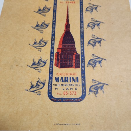 Grissineria Fassino Pagliano Torino mini poster storico telato