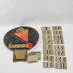Barbisio calendario periodico da parte in cartone rigido anno 1938