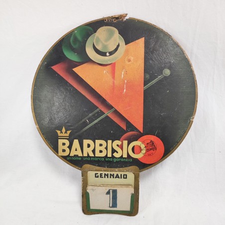 Barbisio calendario periodico da parte in cartone rigido anno 1938