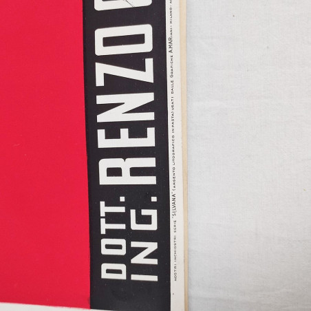 Manifesto fabbrica colori e inchiostri da stampa Dott. Renzo Cova Milano 1949