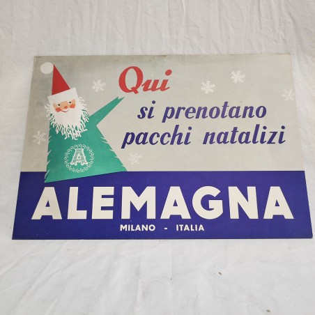 Cartello da vetrina e parete ALEMAGNA Qui si prenotano pacchi natalizi