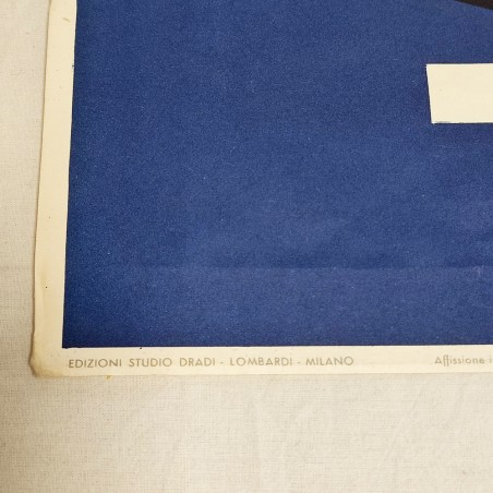 Cartellone 33x50 OLEOBLITZ Studio Dradi Lombardi Milano 1950