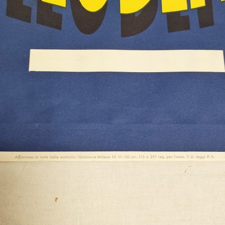Cartellone 33x50 OLEOBLITZ Studio Dradi Lombardi Milano 1950