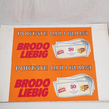 Portate qui i buoni Brodo Liebig 70x50 cm poster doppia stampa