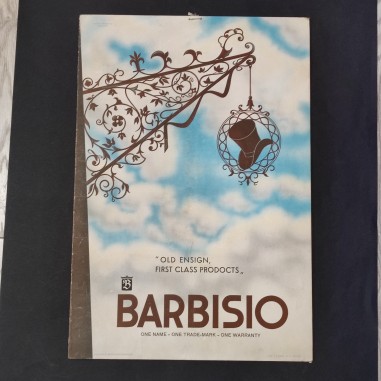 Cappelli Barbisio poster vetrina Old Ensign First Class Products 1947