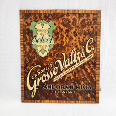 Cartello vetrina Cappello Grosso Valtz & C. Andorno Micca