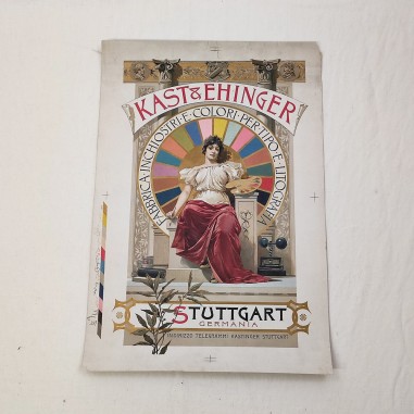 Poster Kast & Heinger Fabbrica inchiostri tipo litografie anni 10/20
