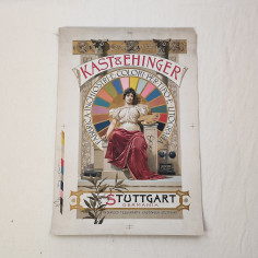 Poster Kast & Heinger Fabbrica inchiostri tipo litografie anni 10/20 2