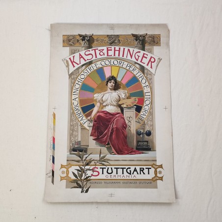 Poster Kast & Heinger Fabbrica inchiostri tipo litografie anni 10/20