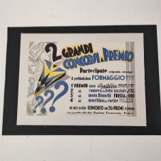 CIGNETTI Poster 2 Grandi Concorsi a Premio Formaggio 1° premio Balilla