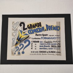 CIGNETTI Poster 2 Grandi Concorsi a Premio Formaggio 1° premio Balilla 2