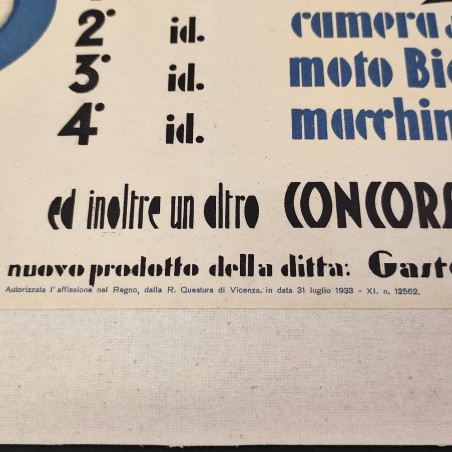 CIGNETTI Poster 2 Grandi Concorsi a Premio Formaggio 1° premio Balilla