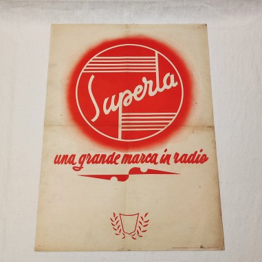 Poster SUPERLA una grande marca in radio anno 1952